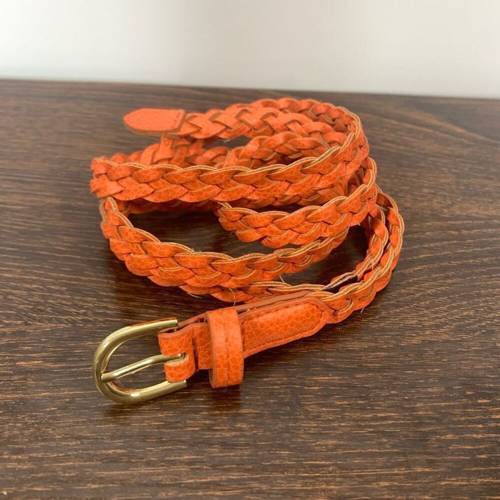 H&M Women Fine Pin Buckle Weave Braided Fashion Genuine Belt